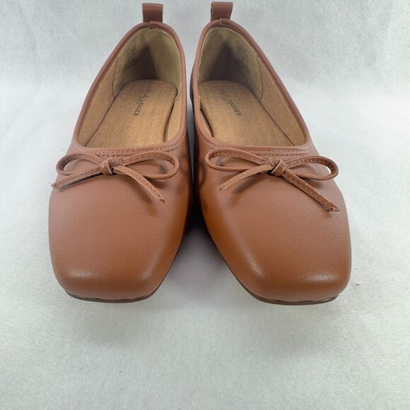 Kelsi Dagger Anthropologie Brooklyn Frankie Ballet Flats 8.5 Copper Brown Chic - Picture 3 of 11